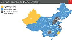 Ключевые провинции проекта OBOR