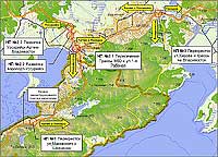 Комбинация точек контроля на узле Владивосток-Уссурийск-Находка
